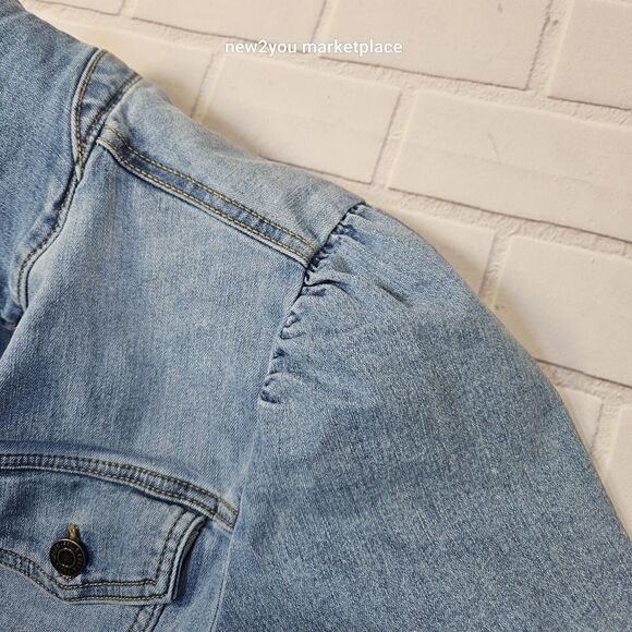 Falls Creek Denim Jacket Girls Size large Long Sleeve Button Up jean jacket - Picture 11 of 12